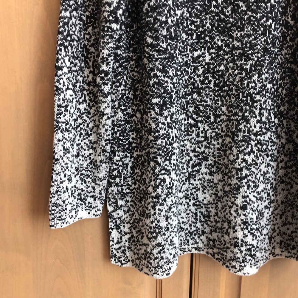 J. Jill mock neck long sleeve speckled gradient ombré knit relaxed sweater dress - Picture 9 of 14